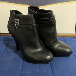 Black a.n.a bootie heels